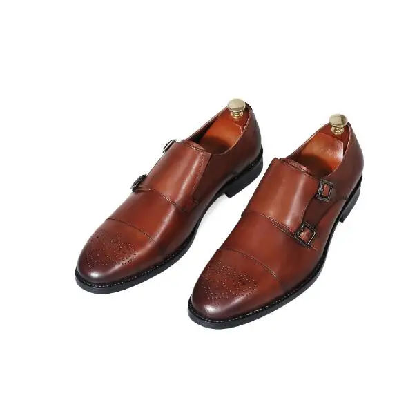 Горячее предложение Brogue резные обувь из коровьей кожи мужская ручной работы Оксфорды Goodyear кожаная обувь - Цвет: as show 1