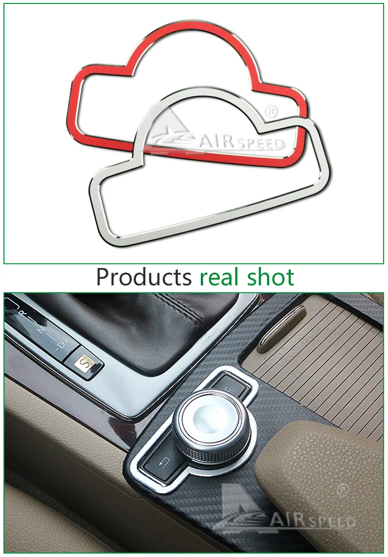 Airspeed for Mercedes Benz E Class W212 Accessories Car Console Multimedia Knob Button Frame Trim Decoration Sticker Car Styling (10)