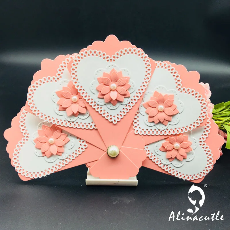 

Die Cut Metal Cutting Cut Vintage Lace Fan Nesting Alinacraft Scrapbook Paper Craft Handmade Card Punch Art Knife Cutter Die