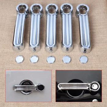 

DWCX 5x Triple Chrome ABS Plastic Door Handle Cover Trim For 2007-2015 JEEP Wrangler JK 2008-2012 Liberty 2007-2011 Dodge Nitro