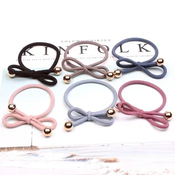 

2018 DROPSHIP 10Pcs/Set High Elastic Hair Bands Solid Pearl Stretch Hair Ties For Women Girls Ponytail Holder Hair Ropes