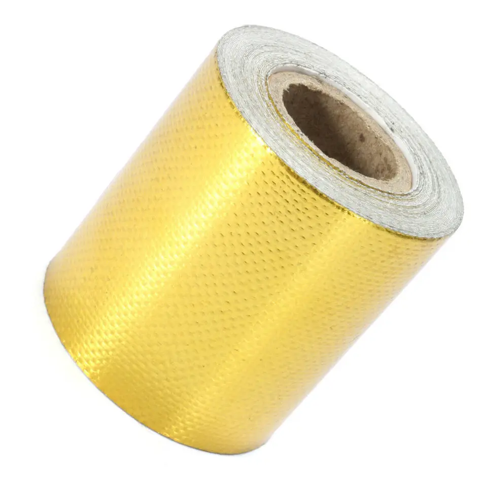 

Foil Insulation Thermal Tape Car Thickened Heat Shield Intake Wrap Reflective Engine Pipe Cover Temperature Isolat 4.5m x 50mm