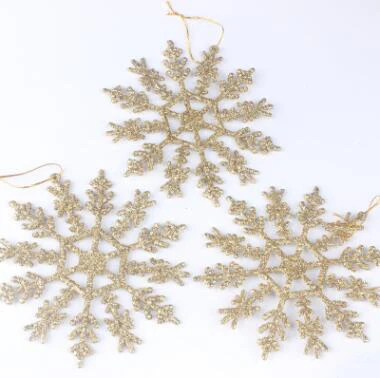 

10pcs/lot 12cm Christmas Ornament Snowflakes Plastic Christmas Snowflake Tree Window Christmas Decorations For Home