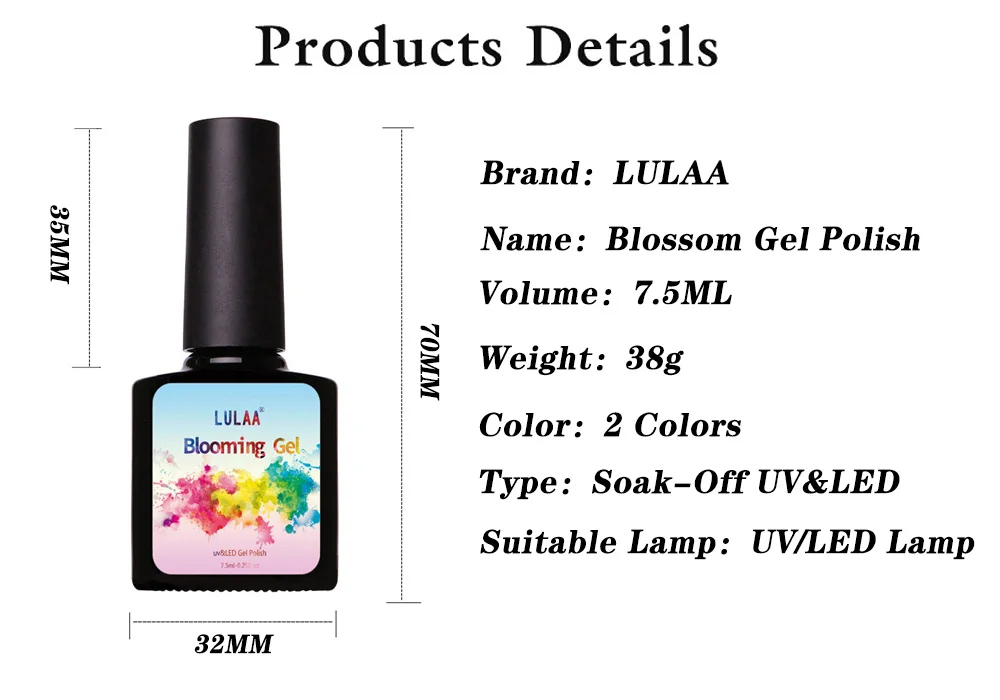 2019 Lulaa новые 7,5 мл Blossom Гель-лак DIY Дизайн ногтей цветы цвет УФ Гель-лак для ногтей длительный Blossom гель