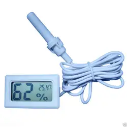 Мини ЖК-дисплей Цифровой термометр гигрометр Температура Indoor/Outdoor Температура сенсор измеритель влажности Датчик инструменты кабель
