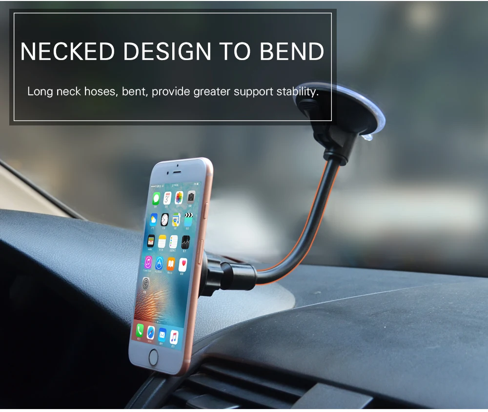 Универсальный автомобильный держатель для телефона на лобовое стекло, магнитный длинный держатель для мобильного телефона, подставка для смартфона, аксессуары для iphone 7 x xiaomi