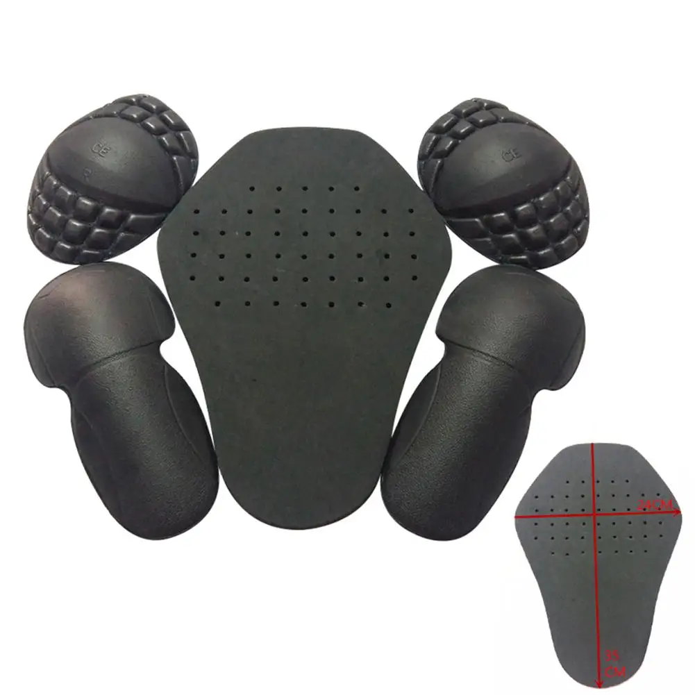 

5Pcs/Set Motorcycle Suit Liner Pad Breathable EVA Shoulder Elbow Back Protector