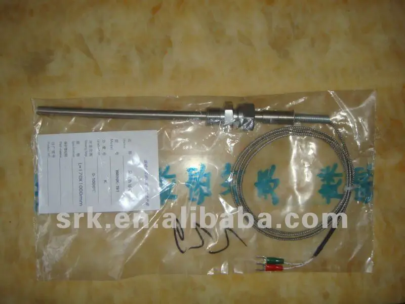 

K Type Thermocouple Thermometer , 1/2NPThread , SS Braid Cable