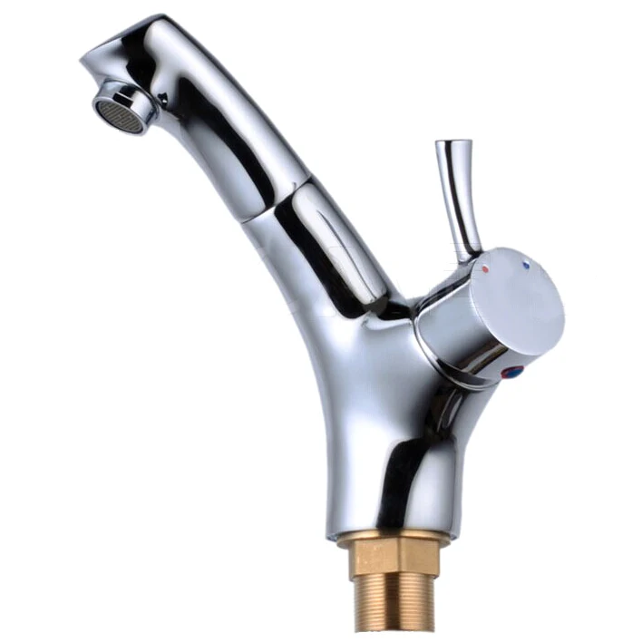 

L15009 - Luxury Chrome Finish Brass Material Hot & Cold Water Pull Out Faucet