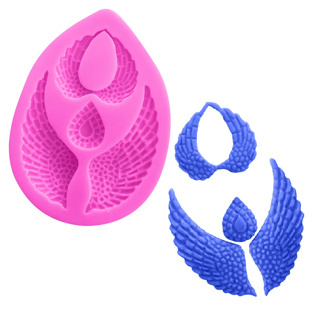 

1PC 3D Angel Wings Diamond Shape Soap Mold Kitchen Cake Decorating Tools Silicone Cake Mold Fondant Pastry Baking Pan