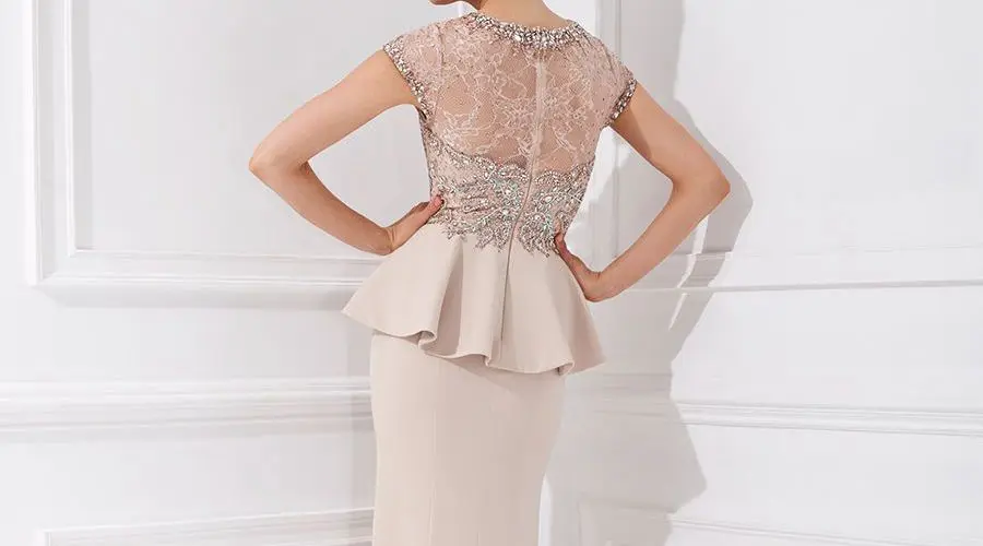 peplum evening top