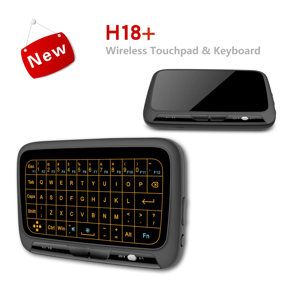 

H18+ 2.4GHz Mini Wireless Keyboard backlit With Full Screen Touchpad Mouse for Android Smart TV Box PC Laptop HTPC.IPTV,PS3,Pad