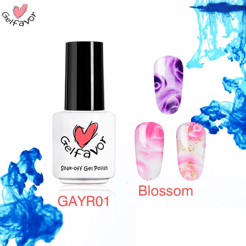 Gelfavor 7 мл белая бутылка цветок Гель лак для ногтей Цвет замочить от длительного
