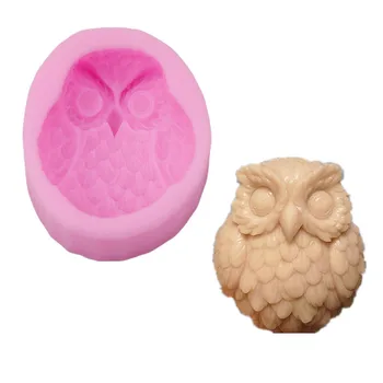 

Little Owl Shape 3D Silicone Cake Mold Cartoon Cake Tool Soap Mold Cake Decoration Owl Gummy Candy Tool