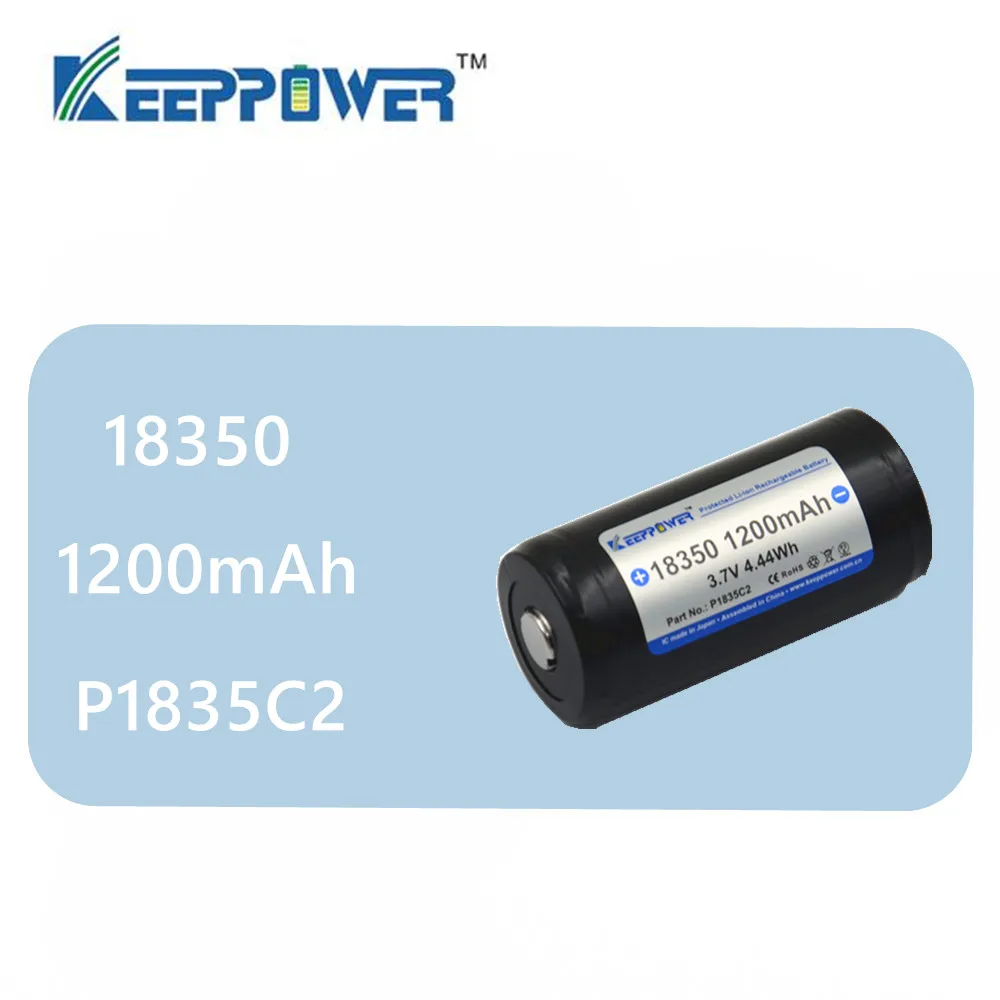 Оригинальный аккумулятор KeepPower P1835C2 1200 мАч 18350 защищенных аккумуляторов литий