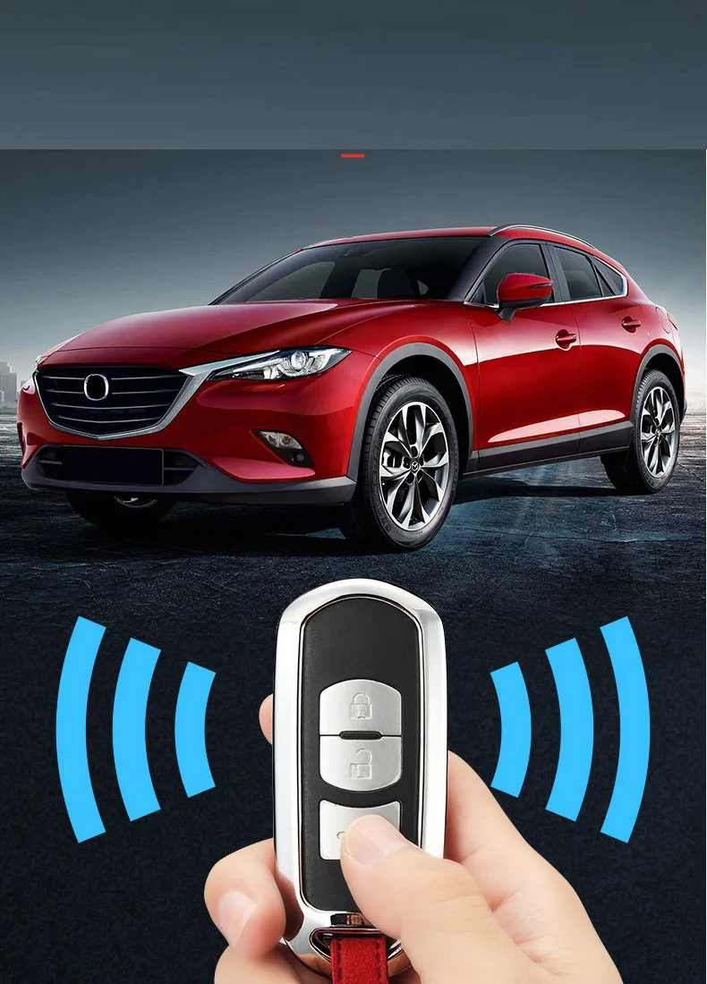 Автомобильный ключ чехол из натуральной кожи для Mazda 2 3 6 Axela Atenza CX-5 CX5 CX-7 CX-9 Smart 2/3 кнопки