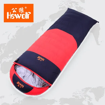 Down sleeping bag autumn and winter outdoor adult envelope style thickening thermal duck down sleeping bag 1200g filling
