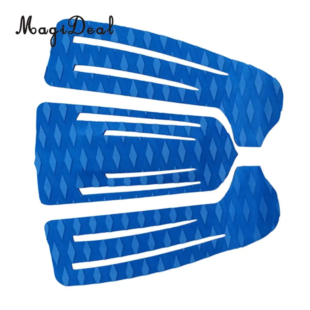 MagiDeal 3Pcs Surfboard Surf SUP Paddleboard Traction Pad Tail Pad Deck Grips Yellow/Green/Red/Blue