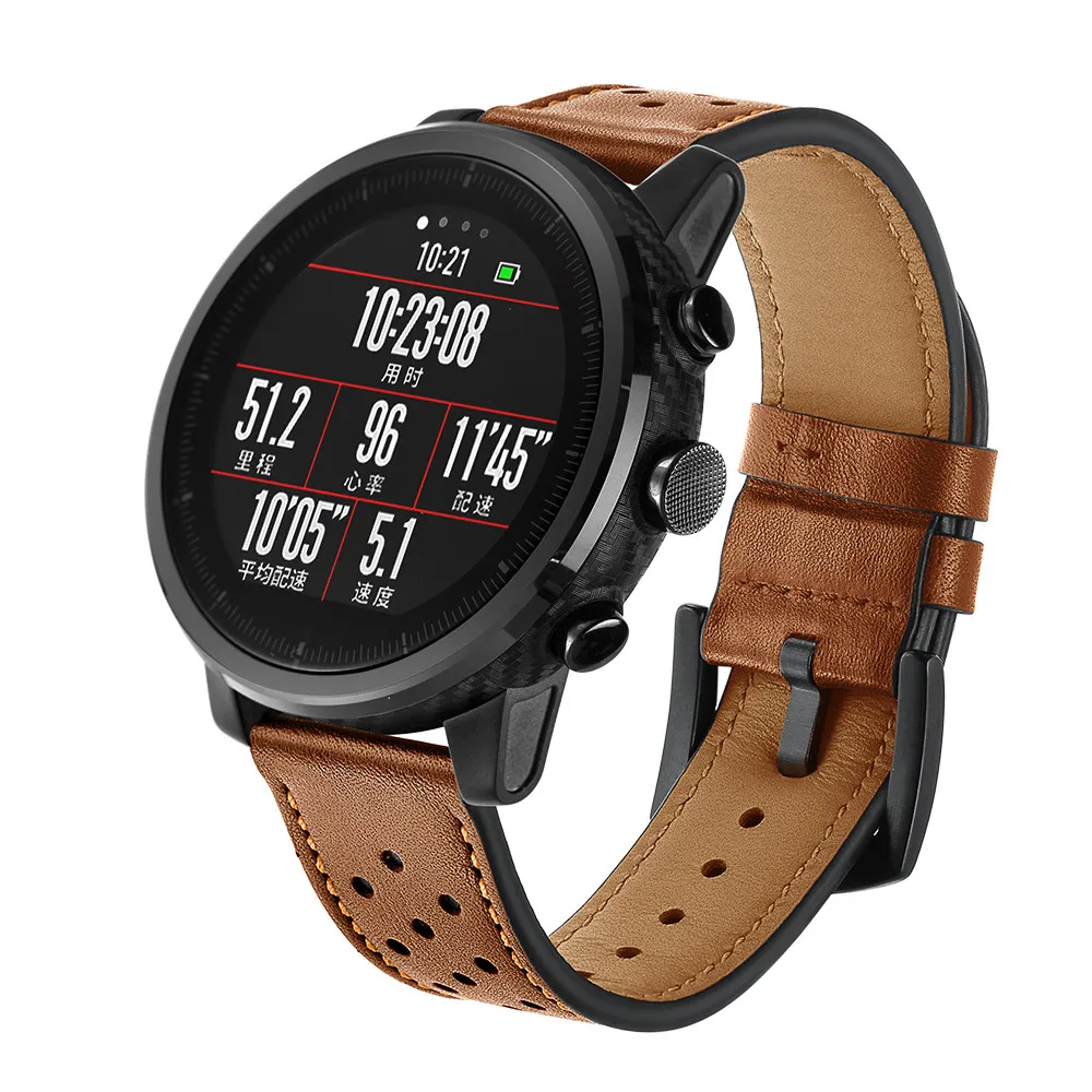 CAPRIE качество Смарт часы кожаный ремешок для HUAMI Amazfit Stratos 2/2S 80706