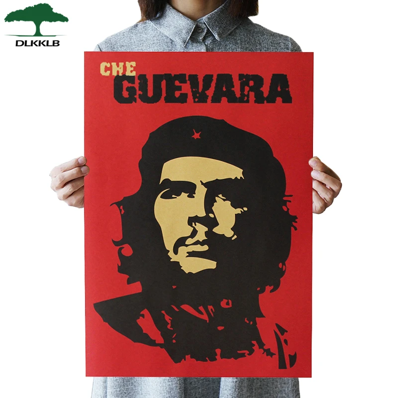DLKKLB Che Guevara персонаж Ретро плакаты настенные художественные ностальгические старинные настенные Стикеры для бара кафе 51,5x36 см декоративная живопись