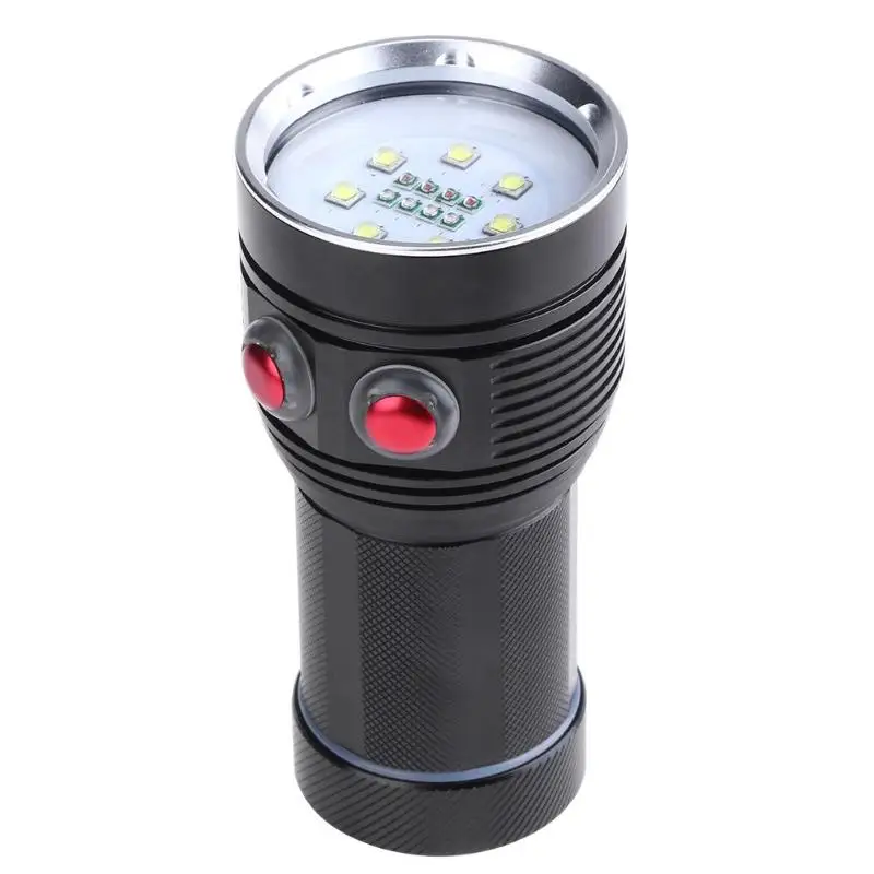 

20000 lumens Waterproof scuba Diving 18650 Flashlight Torch light lamp For Diving Underwater Photographing Video