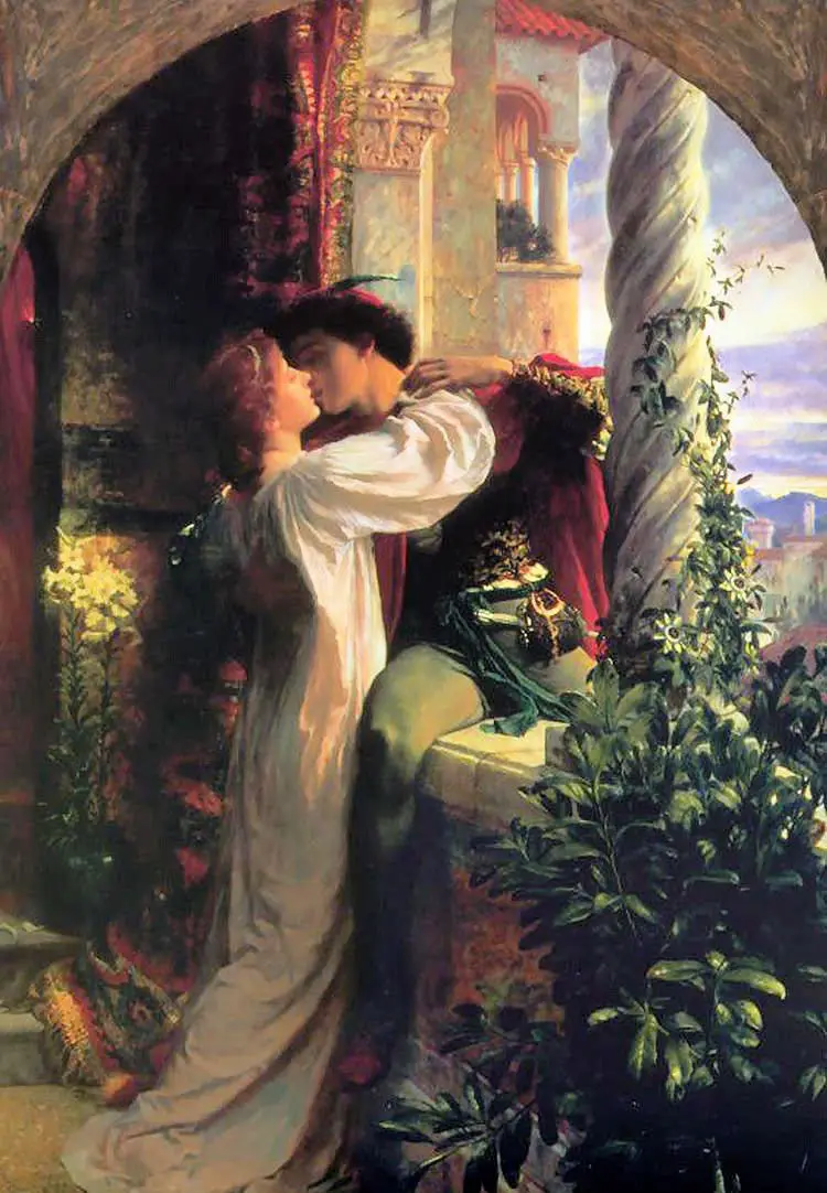 Classic Portrait Oil Painting on Canvas Wall Decoration Art Painting Frank Dicksee Romeo and Juliet Romantic Lovers Hand Painted Classic Portrait Oil Painting on Canvas Wall Decoration Art Painting Frank Dicksee Romeo and Juliet Romantic Lovers Hand Painted