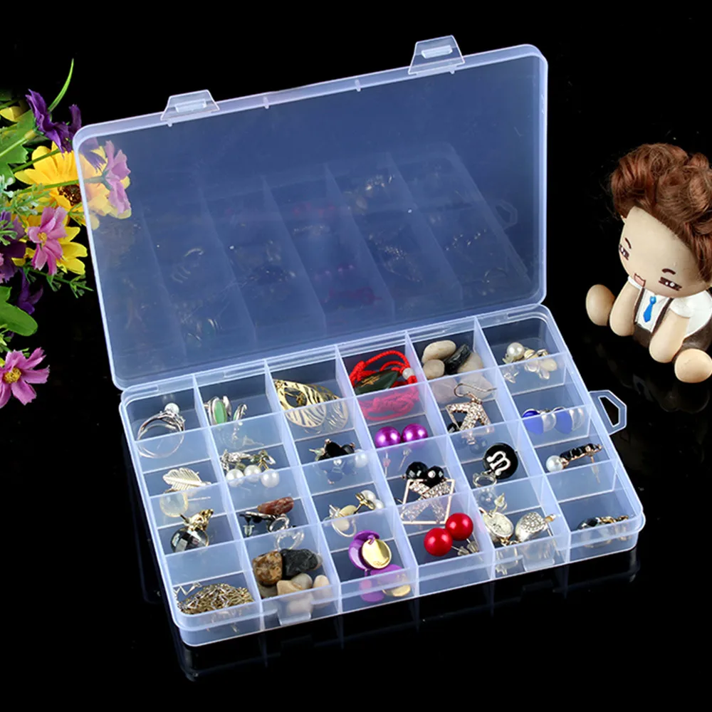 Adjustable Fishing Tackle Boxes Practical Plastic 24 Compartment