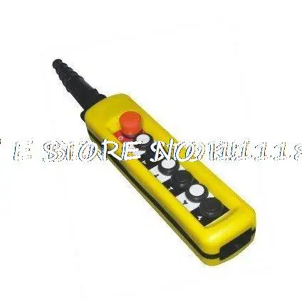 

2 Speed Control Hoist Crane 6 Pushbuttons Pendant Control Station With Emergency Stop