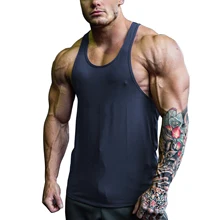 Для мужчин, для тренировок и занятий в спортзале, рубашка без рукавов майка для бодибилдинга фитнеса мышцы Стрингер Y Назад топы с бретельками