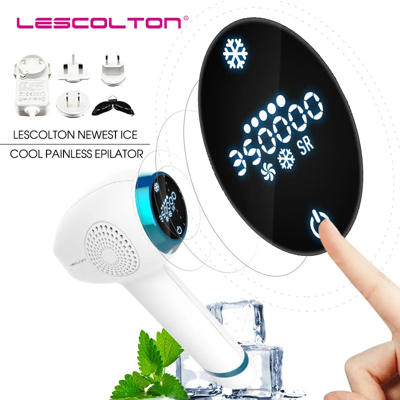 Lescolton 3в1 IPL эпилятор для удаления волос, постоянный лазер для дома, триммер для бикини, Электрический Фотоэпилятор - Цвет: T011C  icecool