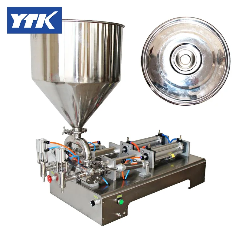 YTK 300-2500 мл Двойные головки крем шампунь Косметическая автоматическая машина для наполнения измельчения