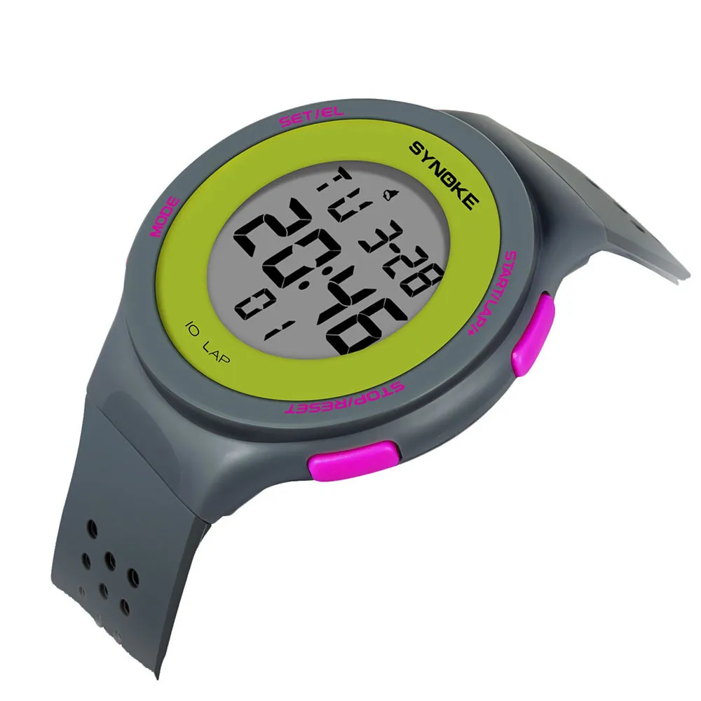 Роскошные Брендовые мужские спортивные часы многофункциональные 50 м водонепроницаемые часы светодиодный цифровые часы двойного действия