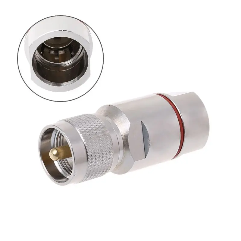 

New 1pc UHF PL259 Male RF Connector Coaxial Converter Adapter Linking 1/2" Feed Line
