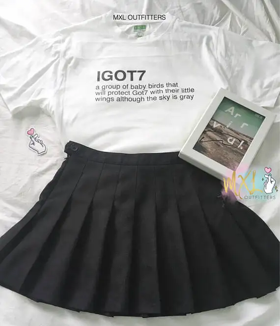 

OKOUFEN IGOT7 a group of baby birds tshirt letter print fashion funny cool unisex tees tops youth cotton clothing high quality