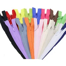8 peças 3 #28cm, 35cm 40cm 50cm 55cm 60cm longo invisivel zíperes roxo laranja verde preto diy bobina de nylon zíper para costura roupas