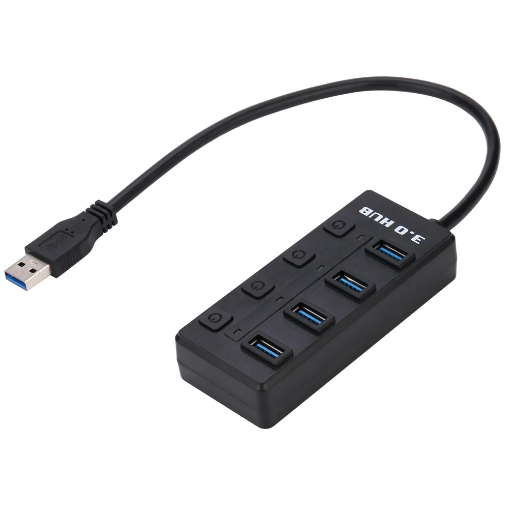 USB 3,0 концентратор вкл/выкл переключатели адаптер 4 порта с Супер Скоростью USB 3,0 концентратор вкл/выкл адаптер для коммутаторов для ПК ноутбук сетевой узел