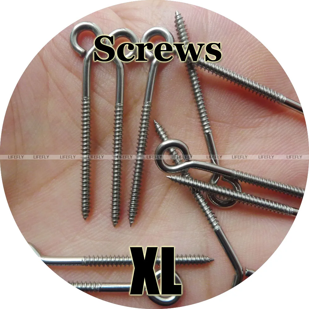 (New Version) Size XL / 100 Screws, Stainless Steel, Closed Eye, Plug  Hardware, Jerk Baits, Lure Making, Fishing