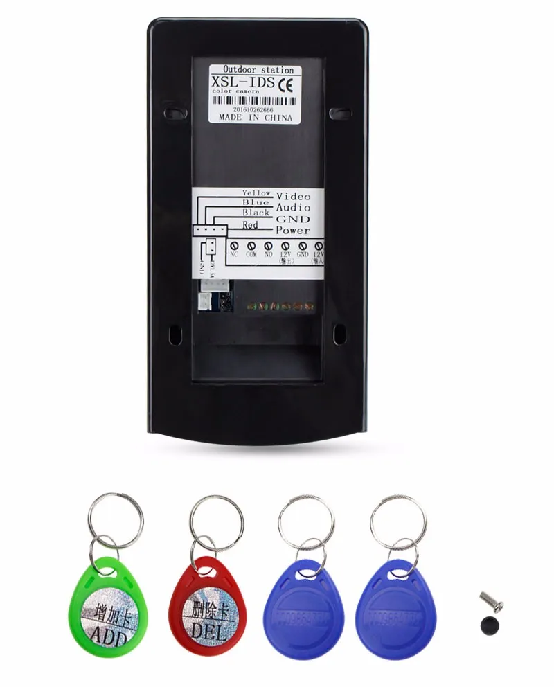 Sistema de Intercomunicação Máquina de Entrada de Vídeo de Cor Digital com Teclado de Toque ao ar Câmera de Visão Rfid Telefone Campainha Livre Cmos ir Noturna - 12 RFID Sistema de Intercomunicação Máquina de Entrada