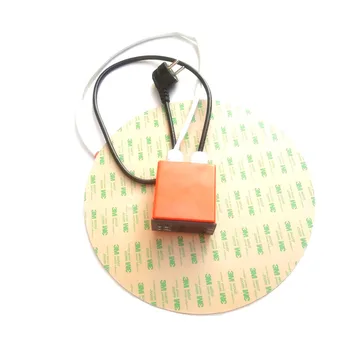 

Diameter 450*1.5mm heat bed for 3d printer 240v 600w adhesive 1 side digital thermostat on wire 1000mm lead wire