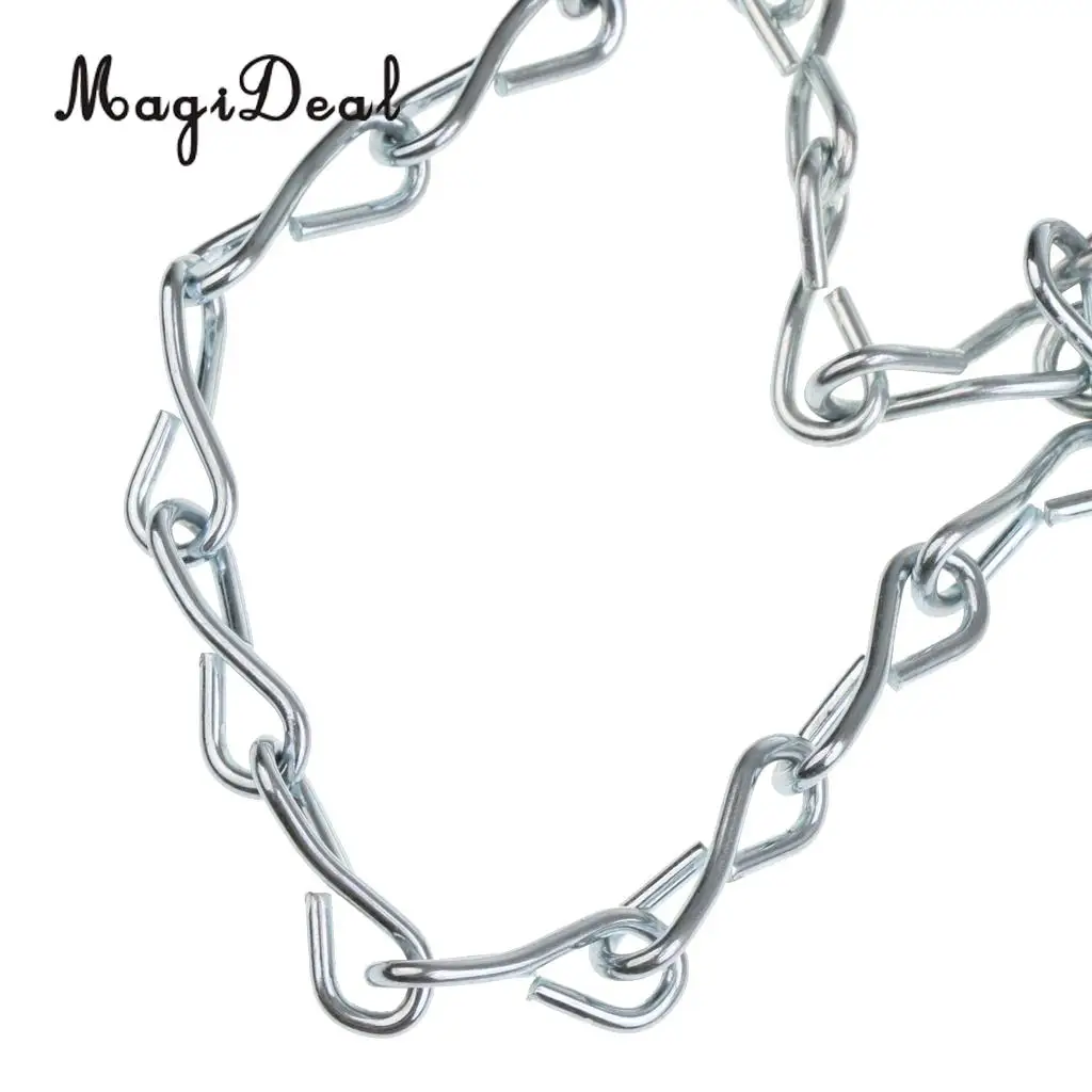 MagiDeal Heavy Duty Metal Chain Link Basketball Net for Standard Indoor or Outdoor Team Sports Basketball Hoop Rim Silver