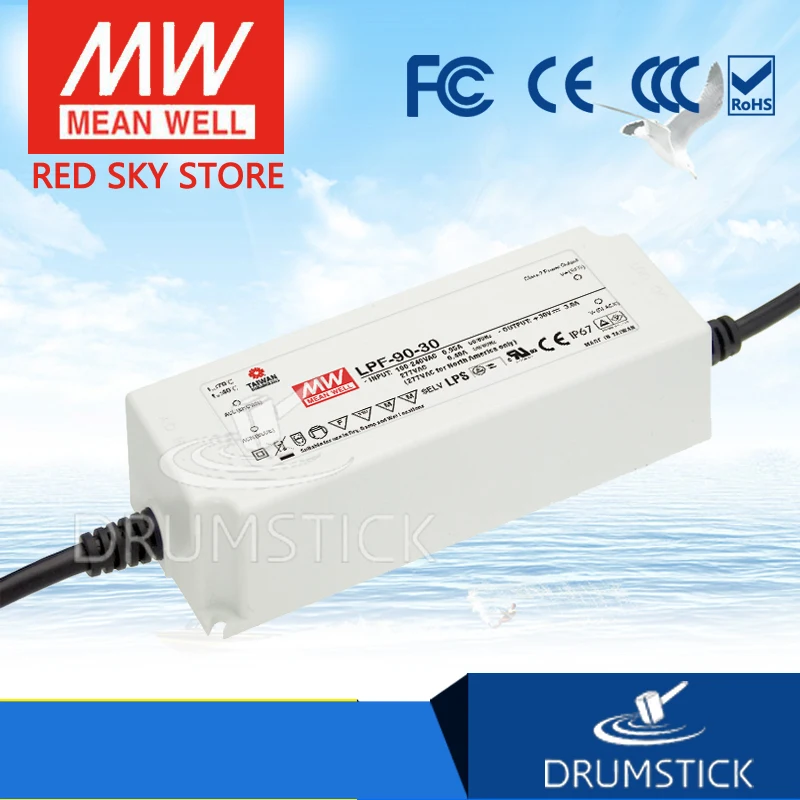 

MEAN WELL LPF-90-20 20V 4.5A meanwell LPF-90 20V 90W Single Output LED Switching Power Supply
