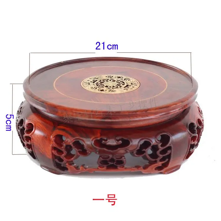 Special rosewood carving rosewood carving handicraft circular base of real wood of Buddha stone vases, furnishing articles Special rosewood carving rosewood carving handicraft circular base of real wood of Buddha stone vases, furnishing articles