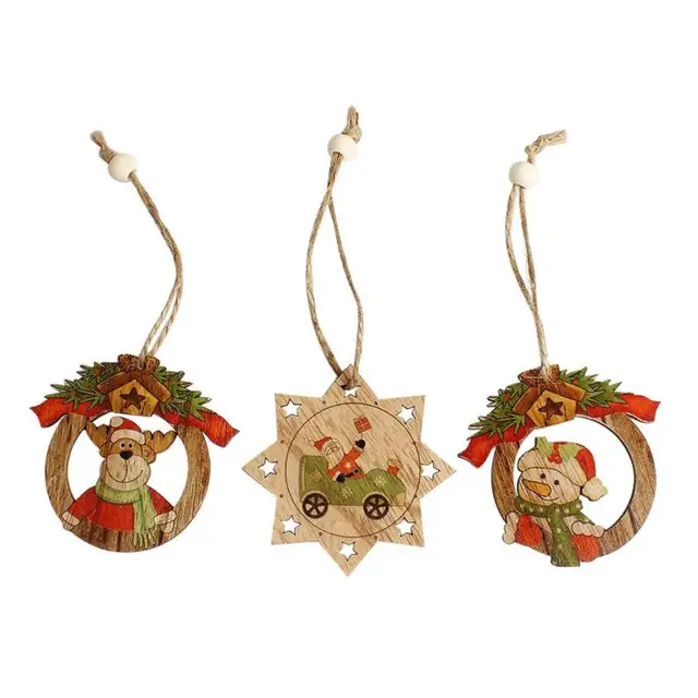 2pc christmas wood chip tree ornaments xmas hanging pendant decoration gifts natal decora o christmas tree - Christmas Hanging Decorations 2pc christmas wood chip tree ornaments xmas hanging pendant decoration gifts natal decora o christmas tree - Christmas Hanging Decorations