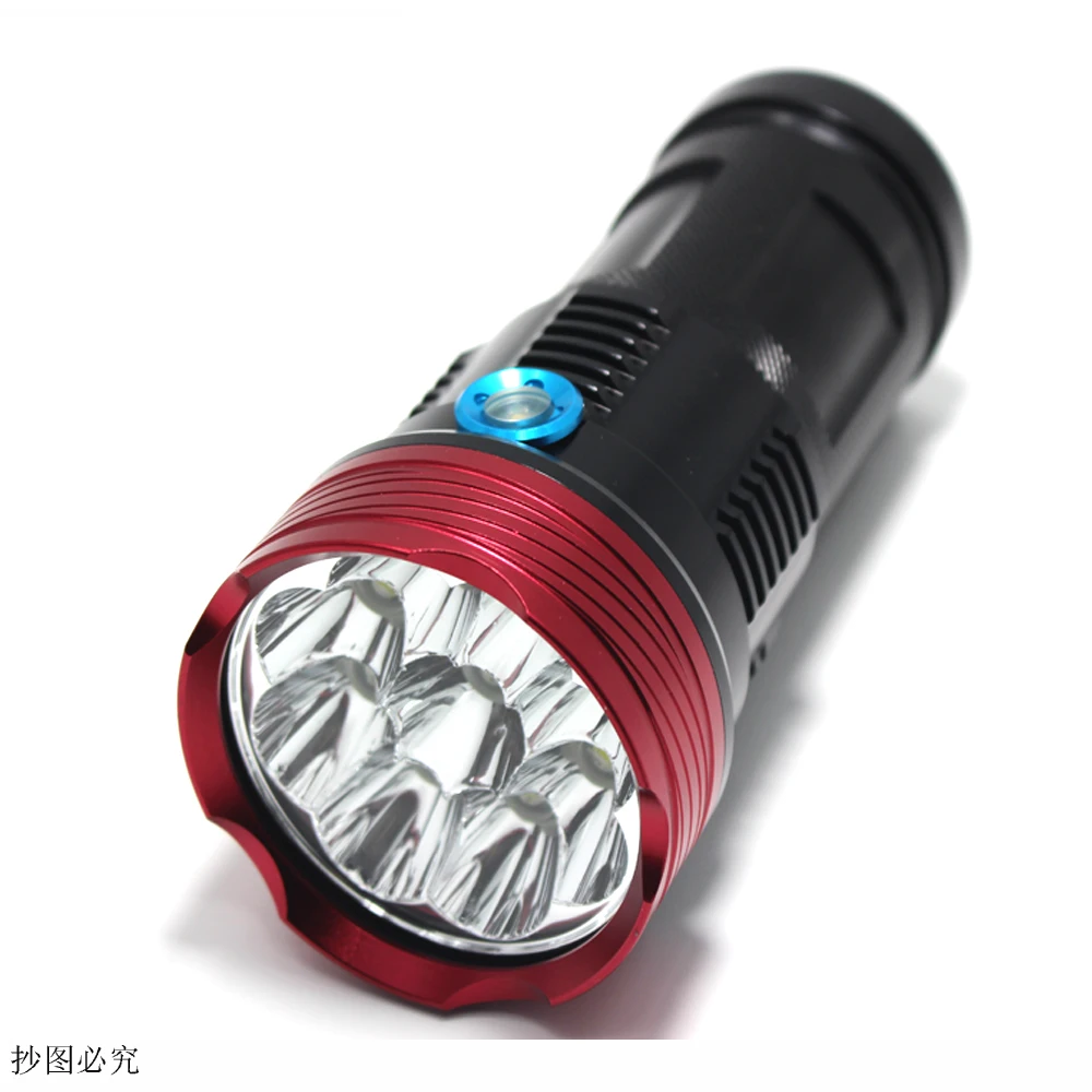 Мощный фонарик 8000 Люмен King 10T6 светодиодный 10x XM L T6 + 4 батареи 18650 зарядное