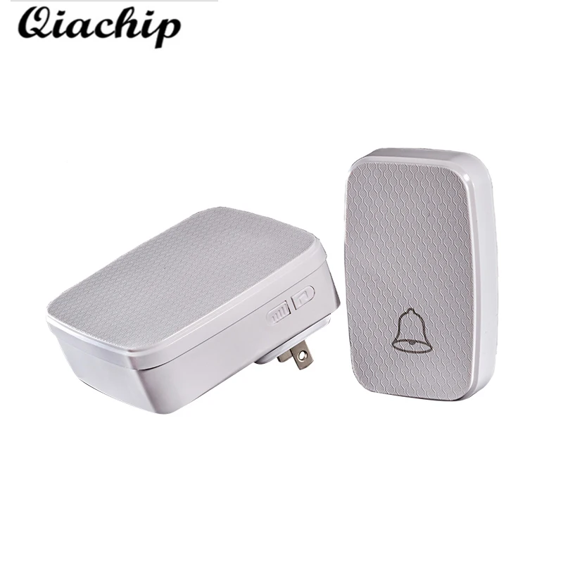 

QIACHIP Wireless Remote Control Switch Doorbell 300M AC 100-240V Waterproof US Plug Smart Door Bell Battery Remote Control