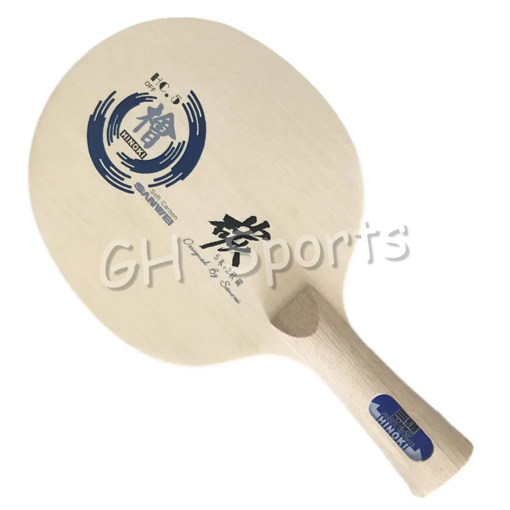 

Sanwei HC.5 HC-5 HC 5 HC5 HINOKI Soft-Carbon Table Tennis Blade for PingPong Racket