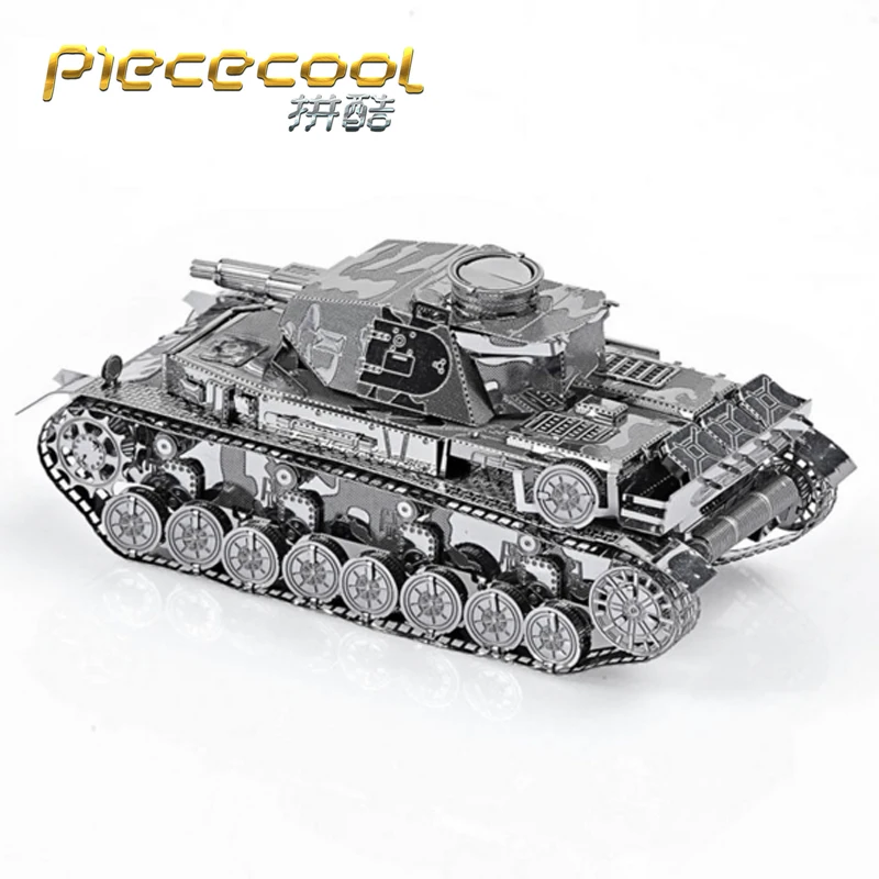 Piececool 3D металлическая головоломка фигурка игрушка IV Танк Обучающие 3D головоломки модели игрушки DIY лазерная резка ручной головоломки