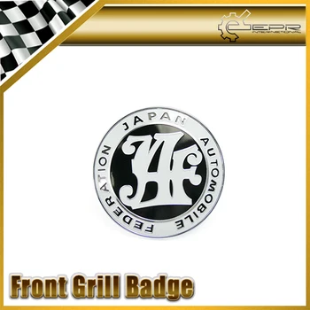 

Car-styling Universal JDM JAF Black Front Grill Badge 90MM Diameter Metal Base Plastic