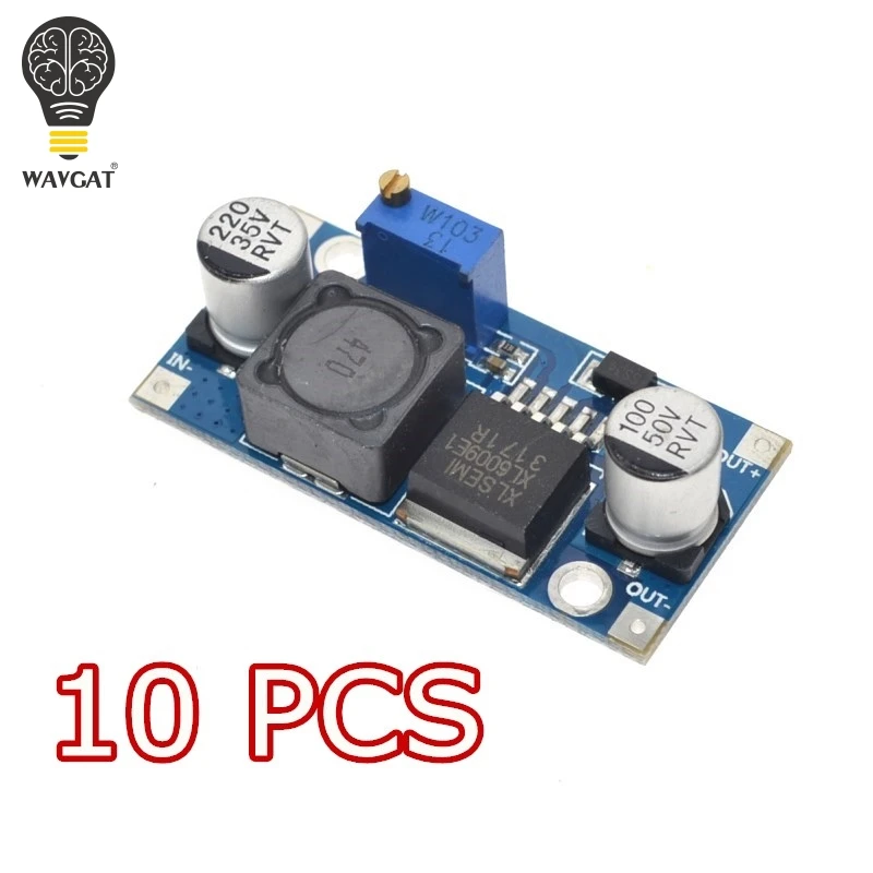 

10PCS WAVGAT XL6009 DC-DC Booster module Power supply module output is adjustable Super LM2577 step-up module