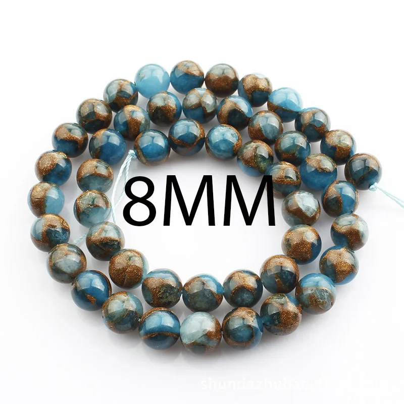 Разноцветные Круглые бусины из голубого непальского камня для браслета, ожерелья, ювелирных изделий, сделай сам, 6 мм, 8 мм, 10 мм, 12 мм, бусины из натурального камня HK171